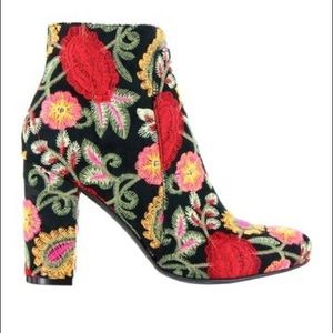 MIA Black Embroidered Booties (NWOT)